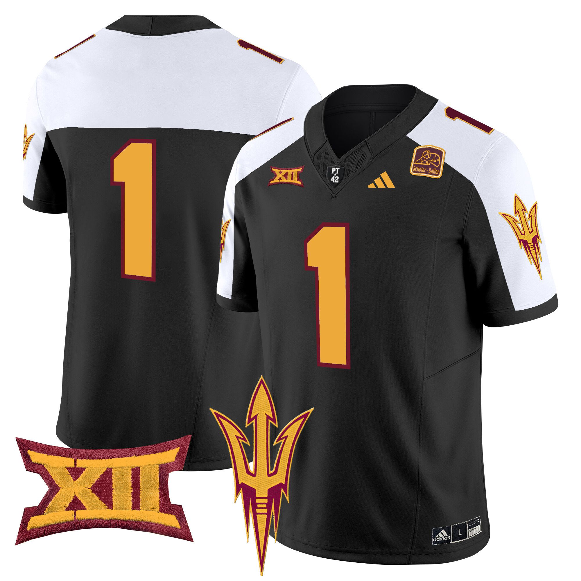 Men Arizona State Sun Devils #1 No Name Black 2024 Vapor Limited NCAA Jersey->ncaa teams->NCAA Jersey